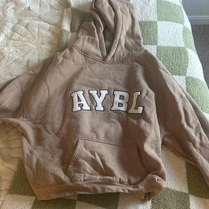 AYBL Tan Hoodie with Logo